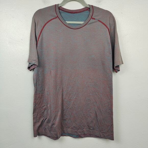 lululemon athletica Other - Lululemon Metal Vent Tech Tee Mens Large Red Teal Breathable Mesh Gym FLAWED
